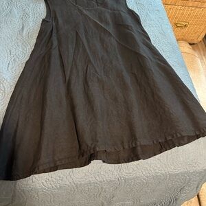 Bryn Walker extra small black linen A line top